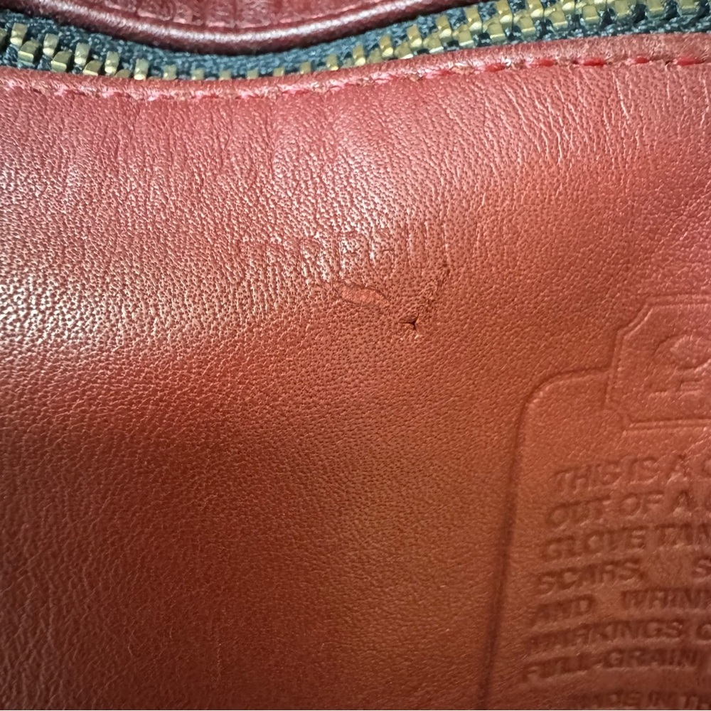 Vintage Coach Duffle Drawstring 4022 Shoulder Bag Bucket in Wine Red Leather - Picture 10 of 12